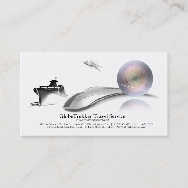 Travel Agency Frieght Service Business Card (Front)