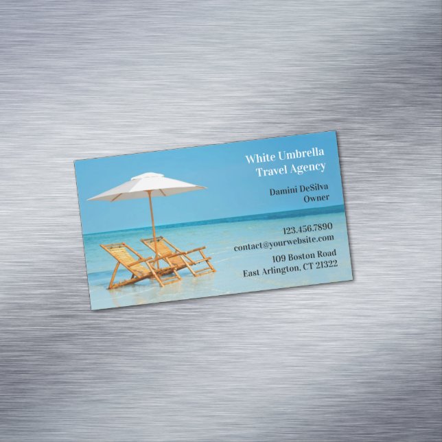 Travel Agency Magnetic Business Card (In Situ)