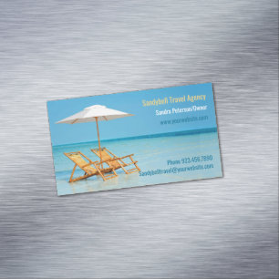 Travel Agency Magnetic Business Card