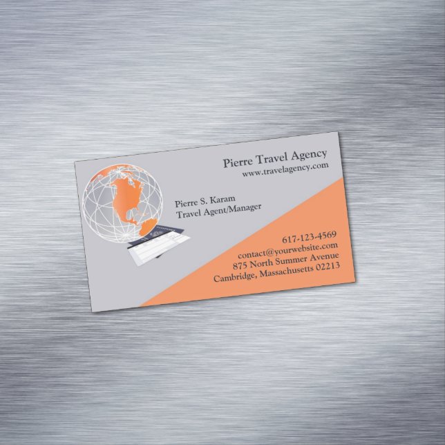 Travel Agency Magnetic Business Card (In Situ)