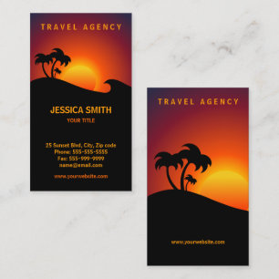 Travel Agency Tropical Island business card