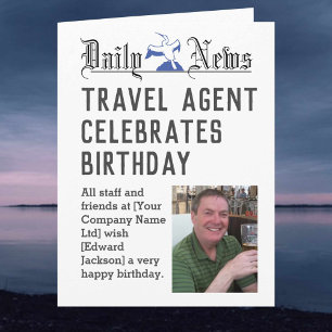 Travel Agent Birthday Card to Personalize