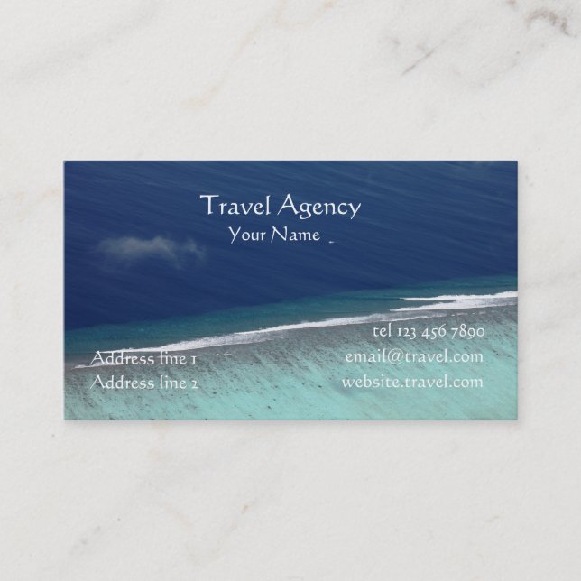 Travel agent Business Card (Front)