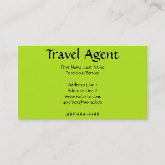 Travel Agent Business Card