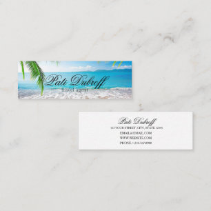 Travel Agent Consultant Photo Collage  Mini Business Card