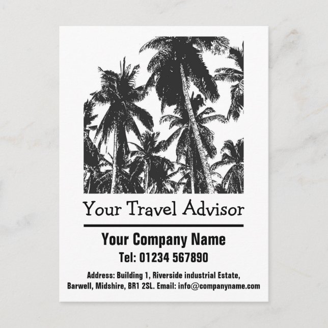 Travel Agent Design to Personalise Postcard (Front)