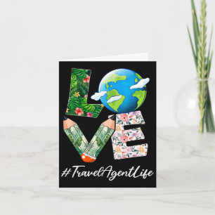 Travel Agent Love World Earth Day Save The Planet Card