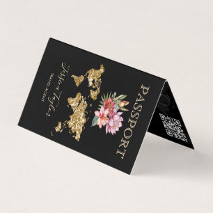 Travel Agent Passport World Map Insert Photo