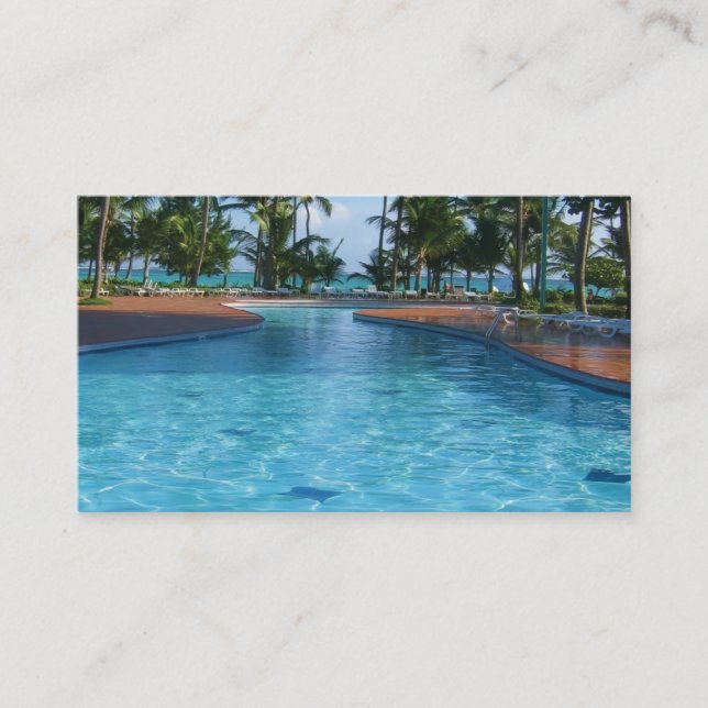 Travel Agent Pool Business Card (Front)