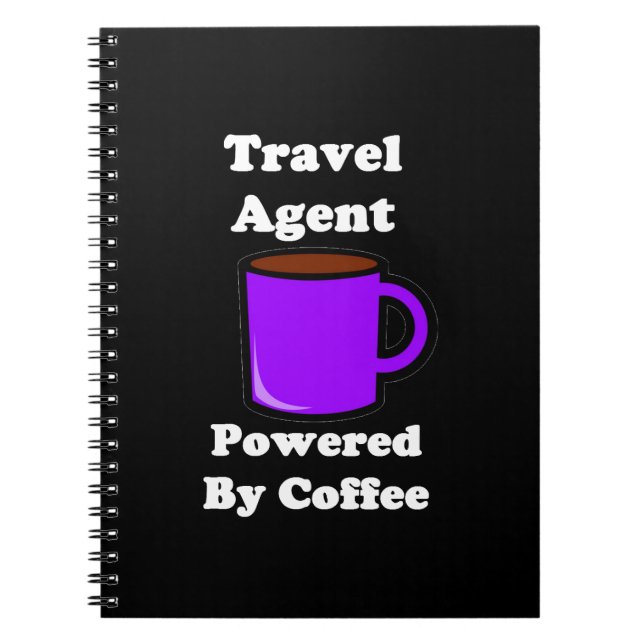 "Travel Agent" Powered by Coffee Notebook (Front)