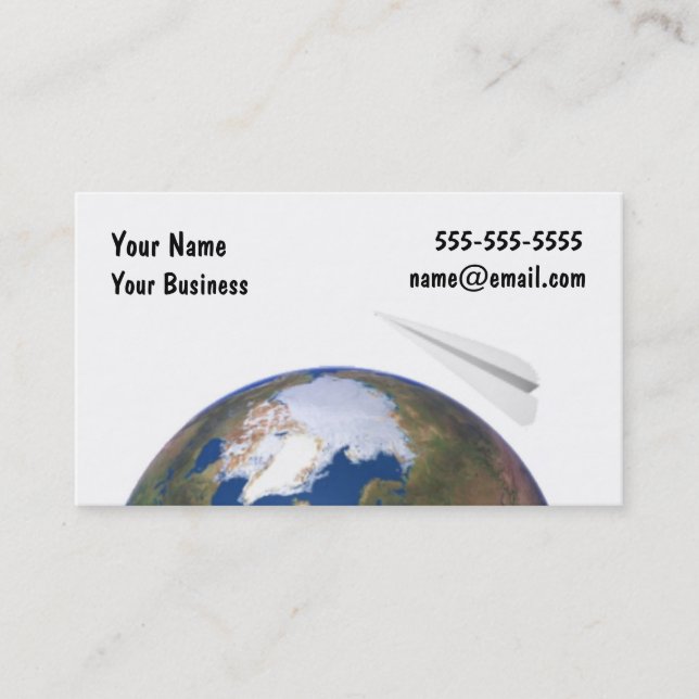 Travel Agent Private Pilot Business Card (Front)