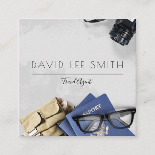 Travel Agent Square Business Card