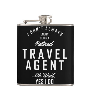 Travel Agent Work Job Title Gift Hip Flask