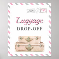 Travel Airplane Party Luggage Drop-off Gift Table
