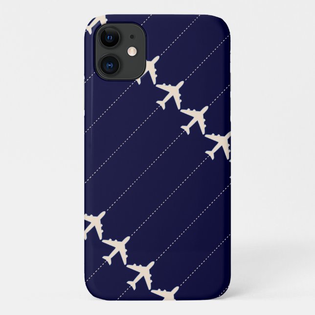 travel airplane with dotted line Case-Mate iPhone case (Back)