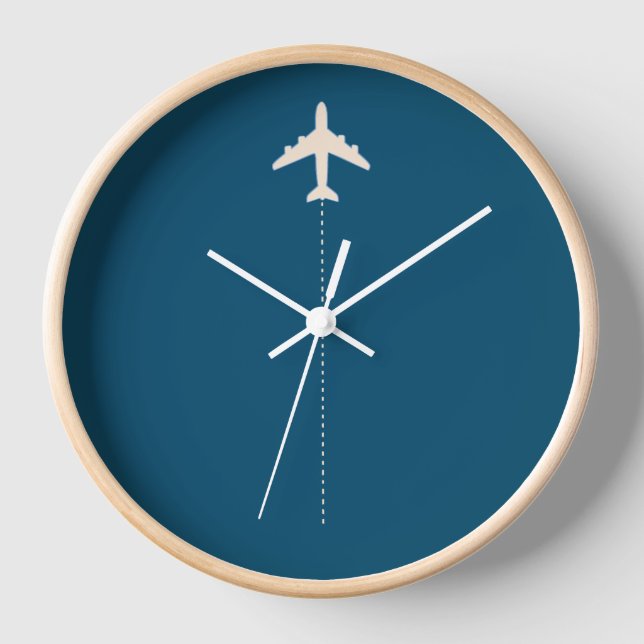 travel airplane with dotted line clock (Front)