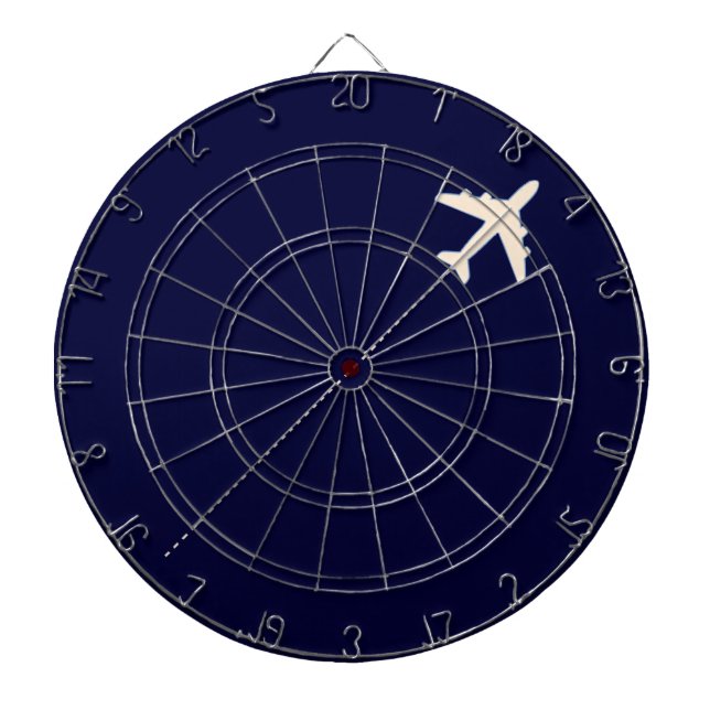 travel airplane with dotted line dartboard (Front)