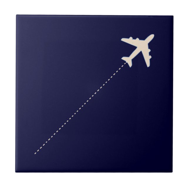 travel airplane with dotted line tile (Front)