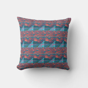 Travel, an Abstract Pattern Outdoor Pillow