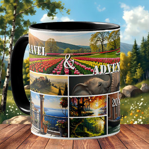 Travel and Adventure Holiday Photo Collage Coffee Mug