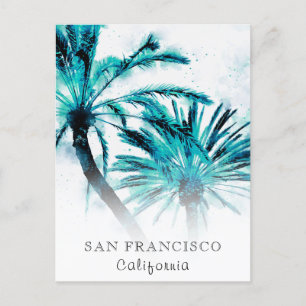 *~* Travel AP25 Personalize Exptoc Abstract Palm  Postcard