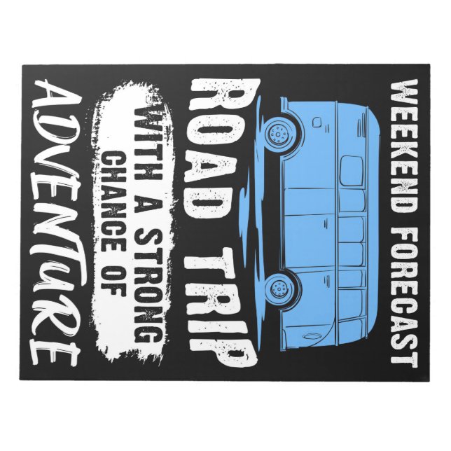 Travel Art Road Trip And Adventure Notepad (Front)