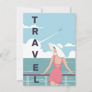 Travel Art Time To Travel Invitation