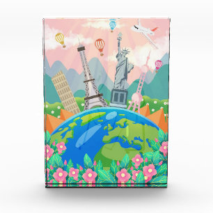 Travel Art Travel Around World Photo Block