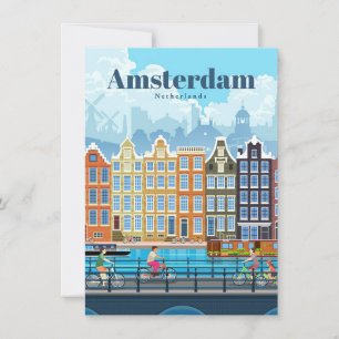 Travel Art Travel To Amsterdam Invitation