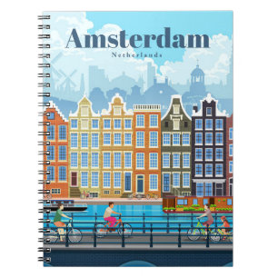 Travel Art Travel To Amsterdam Notebook