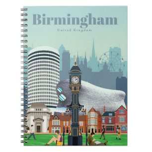 Travel Art Travel To Birmingham Notebook