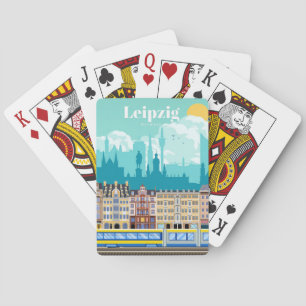Travel Art Travel To Leipzig Germany Playing Cards