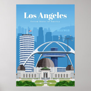 Travel Art Travel to Los Angeles Poster