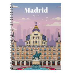 Travel Art Travel To Madrid Spain Notebook