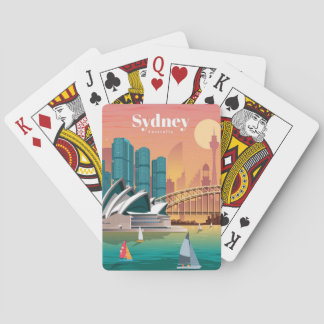 Travel Art Travel To Sydney Australia Playing Cards