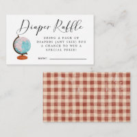 Travel Baby Shower Diaper Raffle Ticket