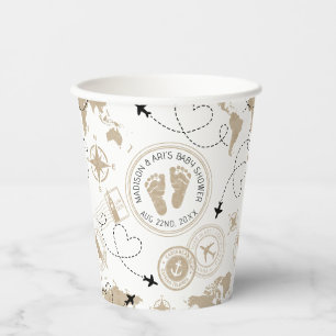 Travel Baby Shower Paper Cups