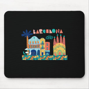 Travel Barcelona Spain Europe Spanish Family Vacat Mouse Pad