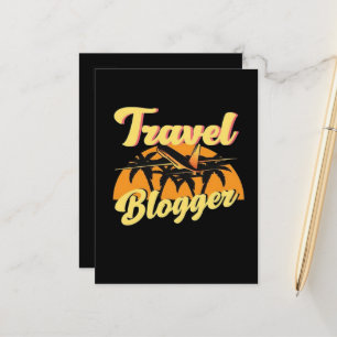 Travel Blogger Announcement Postcard