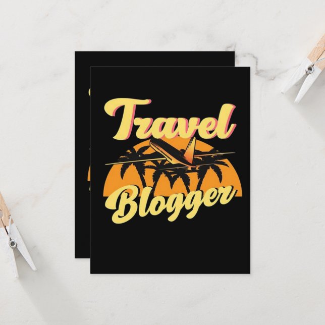 Travel Blogger Card (Front/Back In Situ)