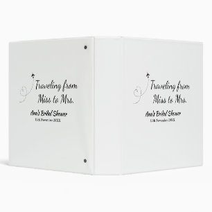 Travel bridal shower add name date miss to Mrs sim Binder