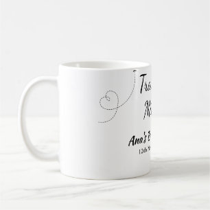 Travel bridal shower add name date miss to Mrs sim Coffee Mug