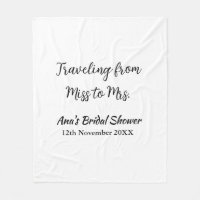 Travel bridal shower add name date miss to Mrs sim