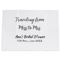 Travel bridal shower add name date miss to Mrs sim