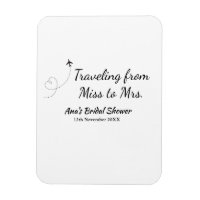 Travel bridal shower add name date miss to Mrs sim