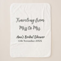Travel bridal shower add name date miss to Mrs sim