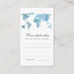 Travel Bridal shower Date night ideas Enclosure Card