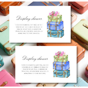 Travel Bridal Shower Display shower  Enclosure Card