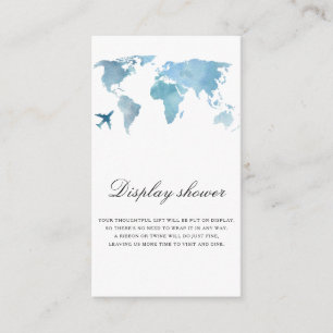 Travel Bridal Shower Display shower  Enclosure Card