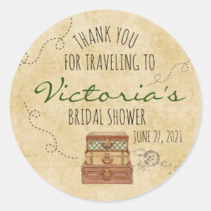 Travel Bridal Shower Sticker